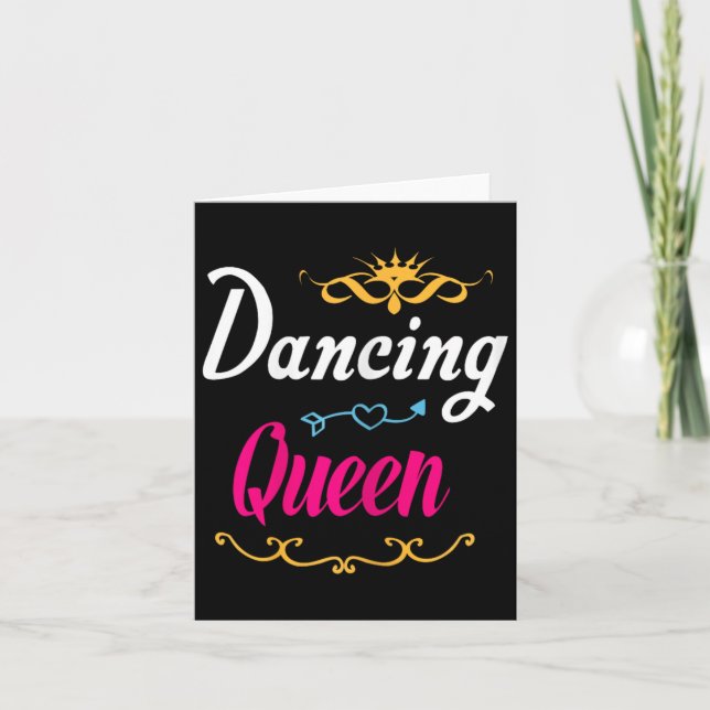 Carte Danse Queen Retro Moderne (Devant)