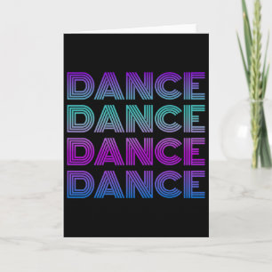 Carte Danse Rétro J'adore Danser Danseur Adolescent Élèv