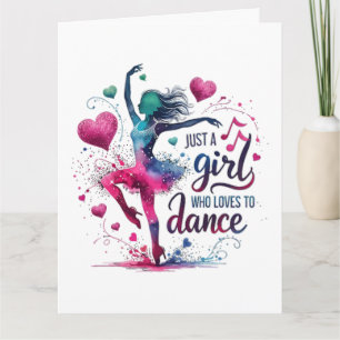 Carte Danse Rétro Juste Une Fille Qui Aime Danser