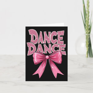 Carte Danse Rose Danse Bow Cute Ballet Considérant Cl Gi