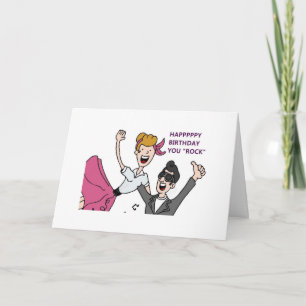CARTE DANSER COUPLE-YOU ROCK MON ANNIVERSAIRE MONDIAL