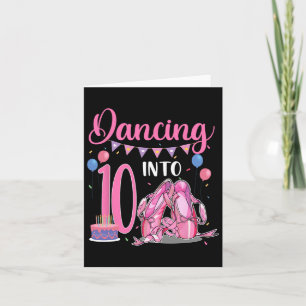 Carte Danser dans 10e anniversaire Ballerina Ballet 10 a