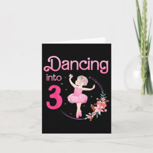 Carte Danser Dans 3 3ème Anniversaire Party Ballerina Ba