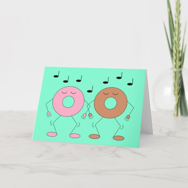 Carte Danser des beignets Mention verte : blanche (Devant)