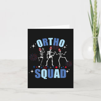 Carte Danser des squelettes Ortho Squad 4 juillet Drapea