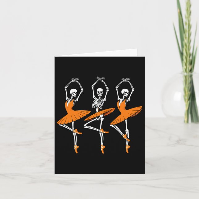 Carte Danser drôle Skeleton Ballerina Femme (Devant)