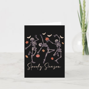 Carte Danser drôle Squelette Halloween Citrouille Soky S