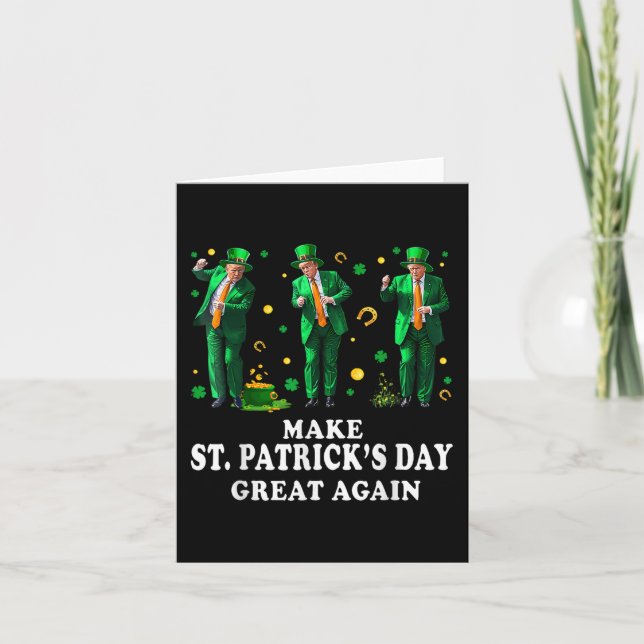 Carte Danses amusantes de Trump Faire de Saint-Patricks  (Devant)