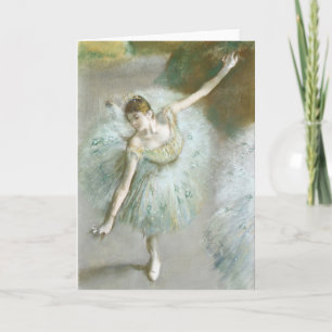 Carte Danseur en vert   Edgar Degas