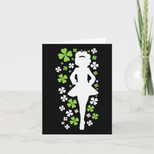 Carte Danseur Irlandais Silhouette Clover Irlande Shamro