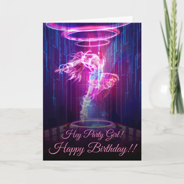 Carte Danseur Neon Night Club (Devant)