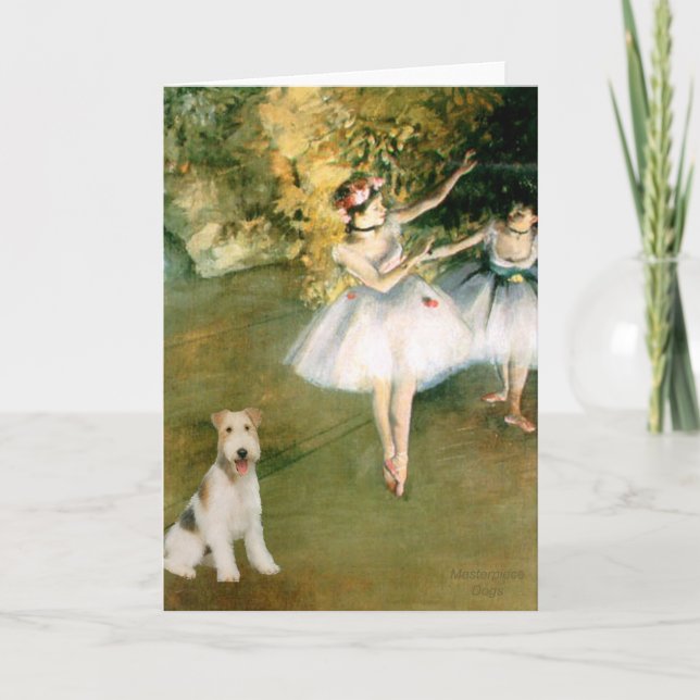 Carte Danseur - Wire Fox Terrier #1 (Devant)