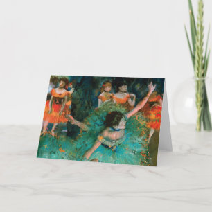 Carte Danseurs en vert par Edgar Degas
