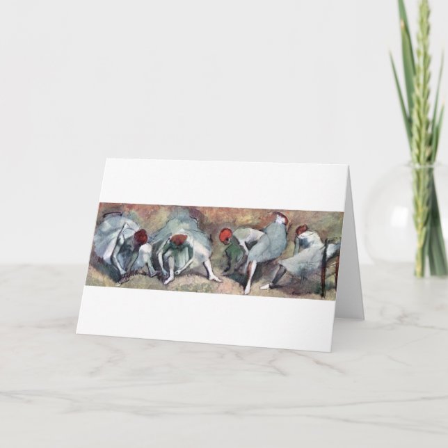 Carte Danseurs Jouant Leurs Chaussures, Edgar Degas (Devant)