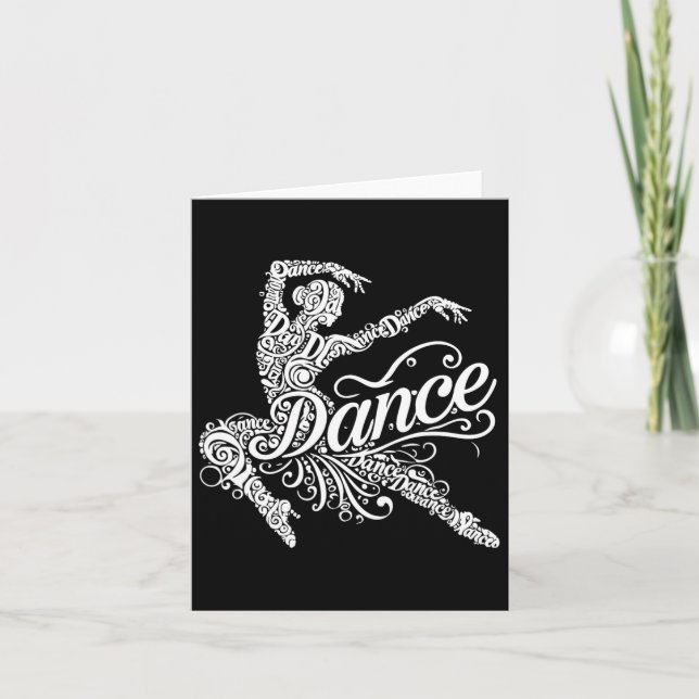 Carte Danseurs Wordart (Devant)
