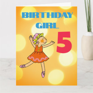 Carte Danseuse 5e anniversaire