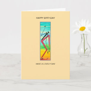 Carte Danseuse africaine branchée Joyeux anniversaire