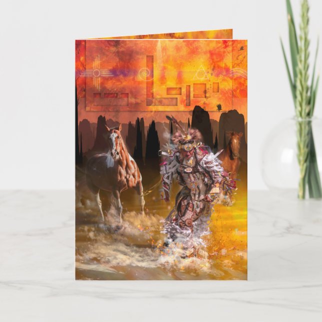 Carte Danseuse amérindienne ROLLING THUNDER (Devant)