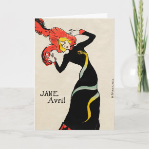 Carte Danseuse Art nouveau Jane Avril par Toulouse Lautr