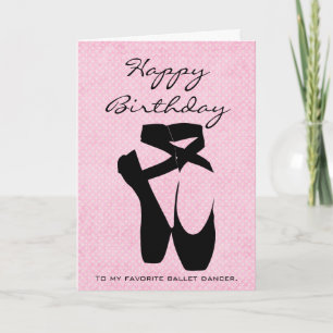 Carte Danseuse de Ballet Joyeux Anniversaire