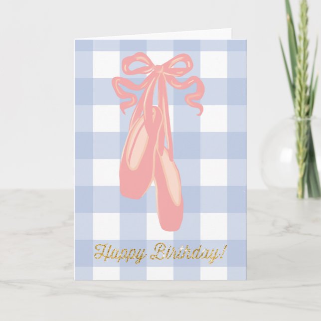 Carte Danseuse de Ballet Joyeux Anniversaire Princesse (Devant)