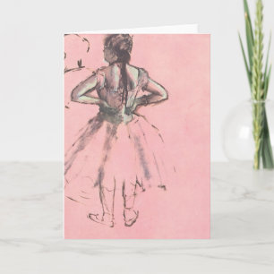 Carte Danseuse de dos, les mains sur les hanches d'Edgar