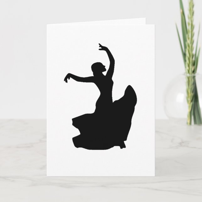 Carte Danseuse de flamenco en cercle blanc (Devant)