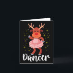 Carte Danseuse de Noël Danser Reindeer Mignonne Danseuse<br><div class="desc">Danseur Noël Danser Reindee Mignonne Danser Danser</div>