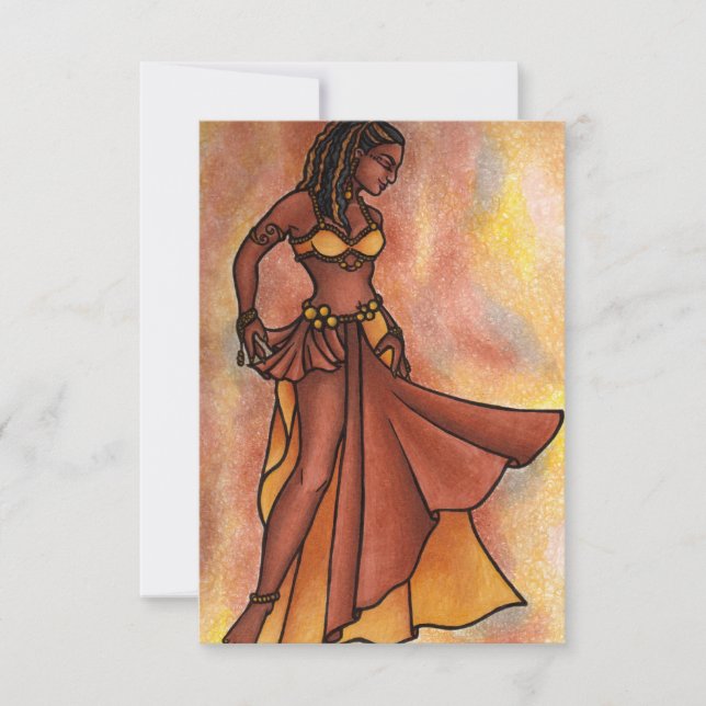 Carte Danseuse du ventre Nubian Sister - (Devant)