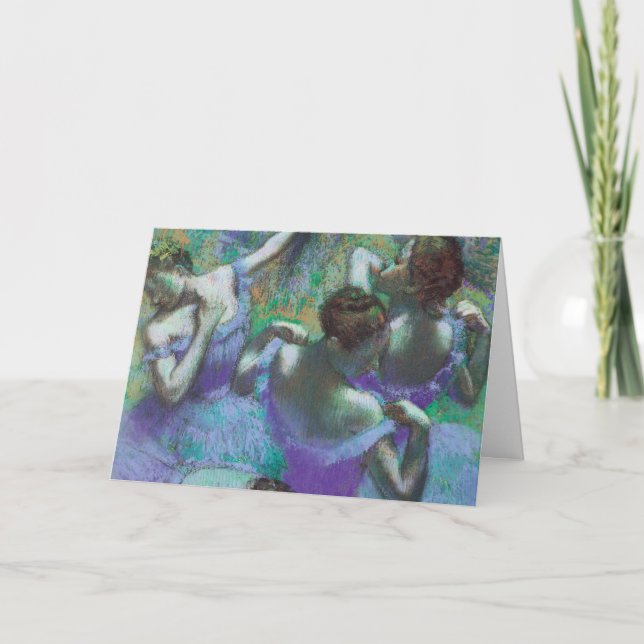 Carte Danseuses bleues par Edgar Degas, Impressionnisme  (Devant)