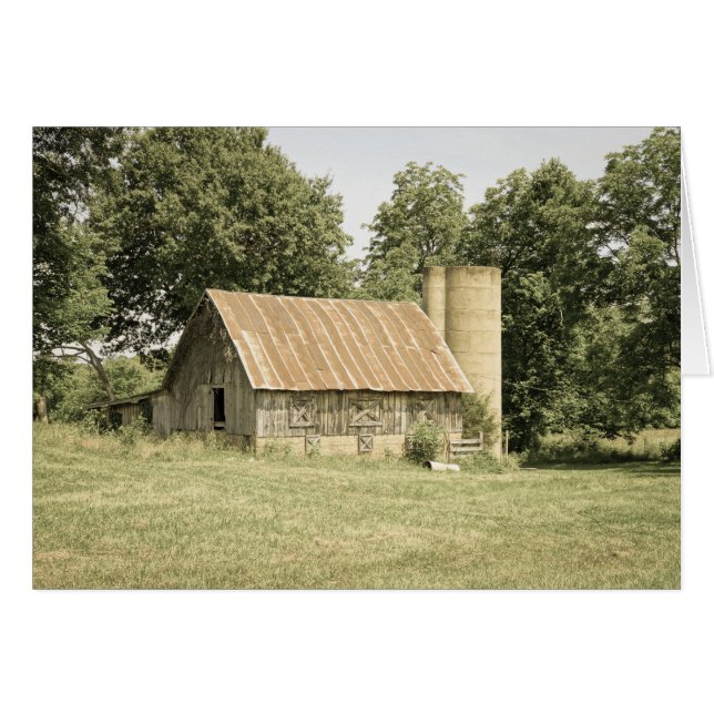 Carte d'antiquité Strafford Mo Barn (Devant horizontal)