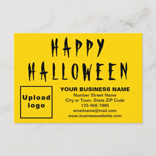 Carte d'appartement petit jaune d'Halloween d'affa (Devant)