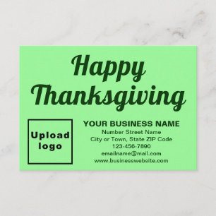 Carte d'appartement verte et légère de Thanksgivin