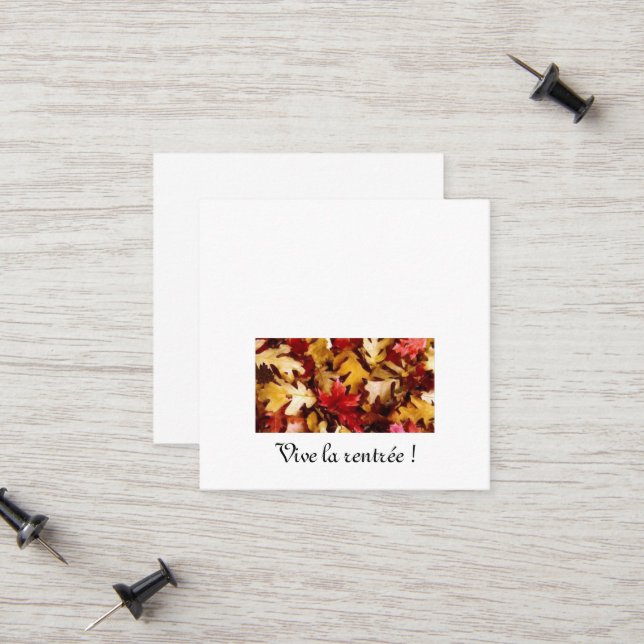 Carte d'appel (Devant/Arrière en situation)