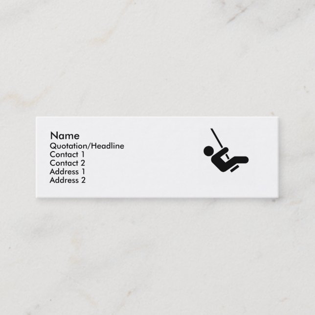 Carte d'appel à pivot bleu (Devant)