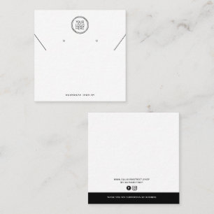 Carte D'appel Ajouter Votre Logo Collier Boucles d'oreilles Cart