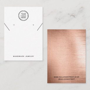 Carte D'appel Ajouter Votre Logo Collier Boucles d'oreilles Cart