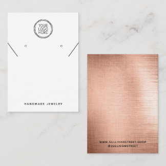 Carte D'appel Ajouter Votre Logo Collier Boucles d'oreilles Cart