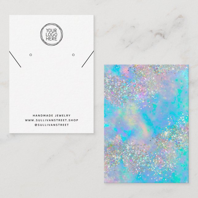 Carte D'appel Ajouter Votre Logo Collier Boucles d'oreilles Cart (Devant / Derrière)