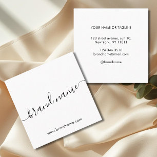 Carte D'appel Ajoutez votre marque moderne minimaliste blanc