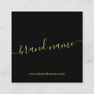 Carte D'appel Ajoutez votre marque moderne minimaliste noir