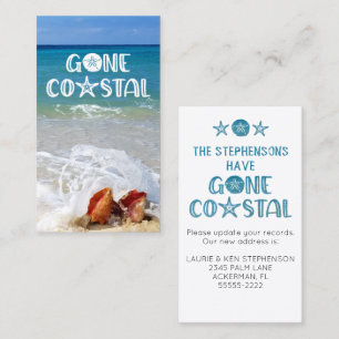 Carte D'appel Aller Coastal Beach Vagues Coques Photo Déménageme