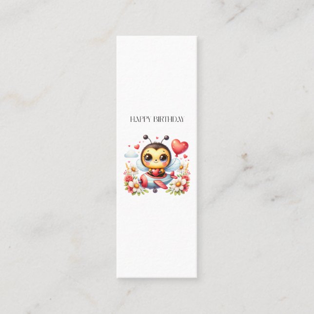 Carte D'appel Anniversaire de Pilote Abeille (Devant)