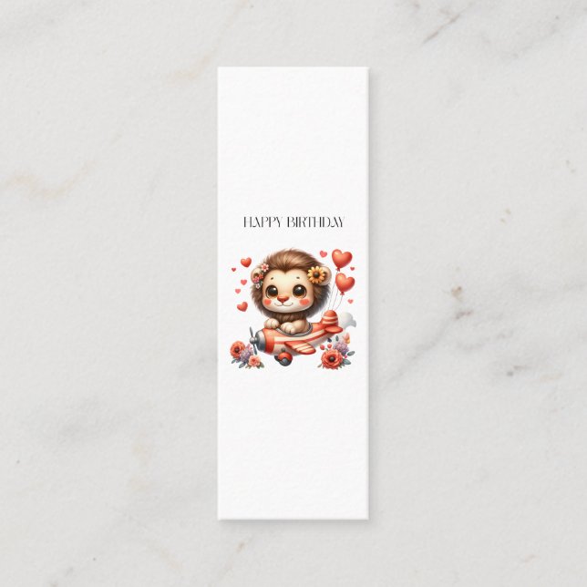 Carte D'appel Anniversaire Lion Pilote (Devant)