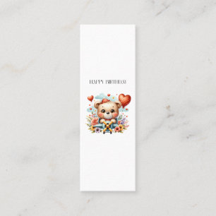 Carte D'appel Anniversaire Pilote Ours en Peluche