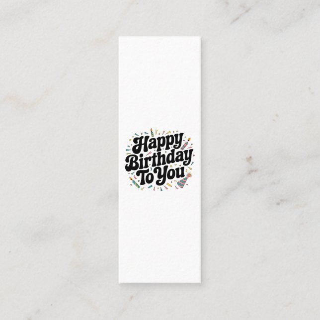 Carte D'appel Anniversaire Rétro Confettis (Devant)