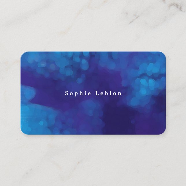Carte D'appel Aquarelle minimaliste bleu (Devant)