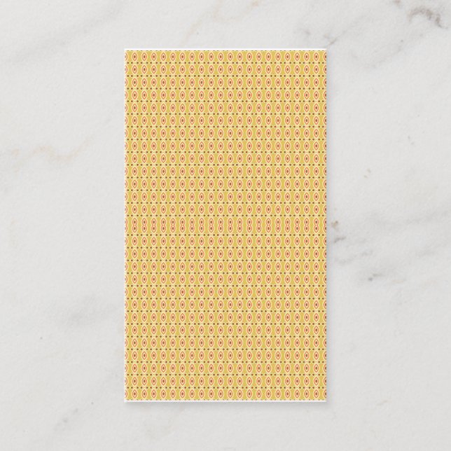 Carte D'appel Arrière - plan orange et jaune vif (Devant)