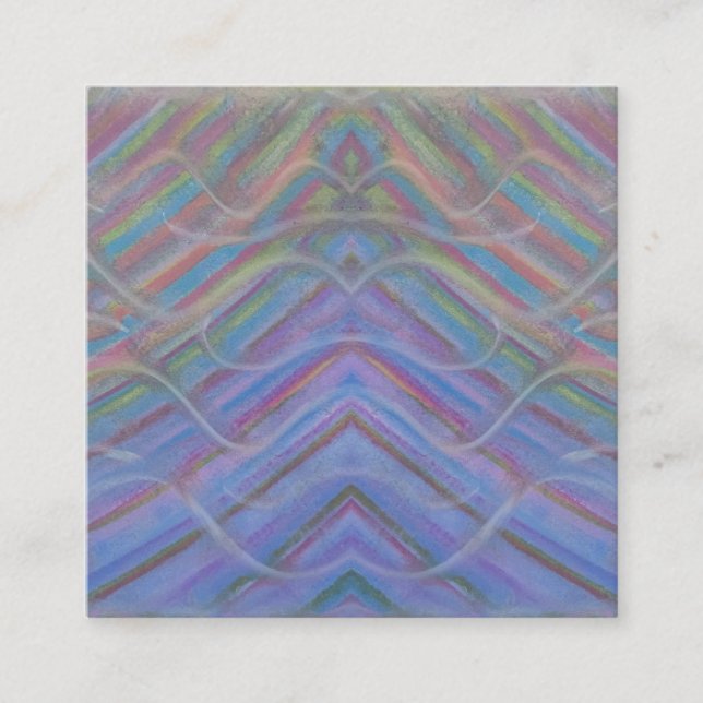 Carte D'appel Art abstrait coloré unique P40M (Devant)