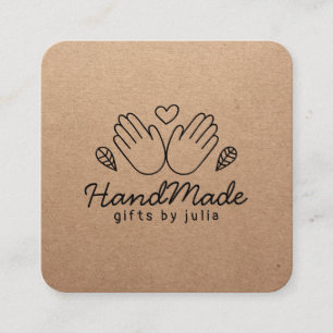 Carte D'appel Artisanat artisanal moderne papier kraft brun rust